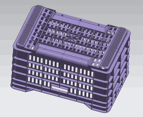 Fruit Crate Plastic Injection Mould Auto Drop Cold Runner for Lybia
