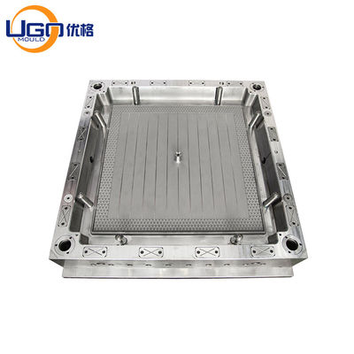 Square Table Plastic Injection Mould Rattan Table With Leg 2 Cavity Cold Runner