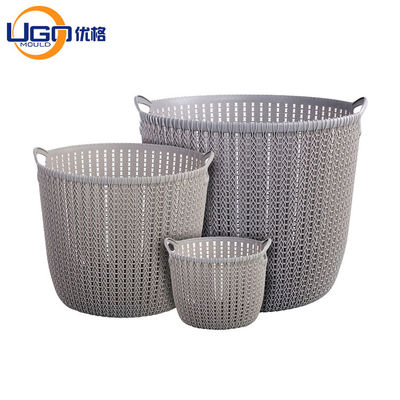 New fashion design Plastic Laundry Basket Mould with cover