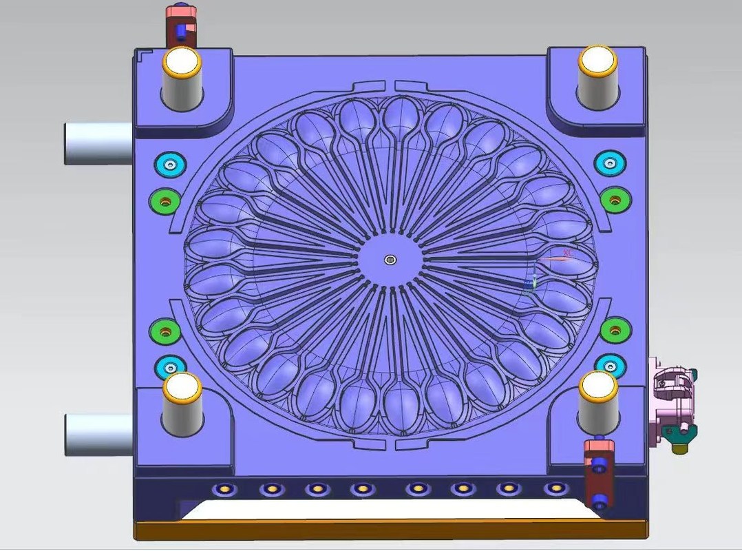 Automatic Drop 64cavity Plastic Injection Mould PP PS spoon/knife/fork mould