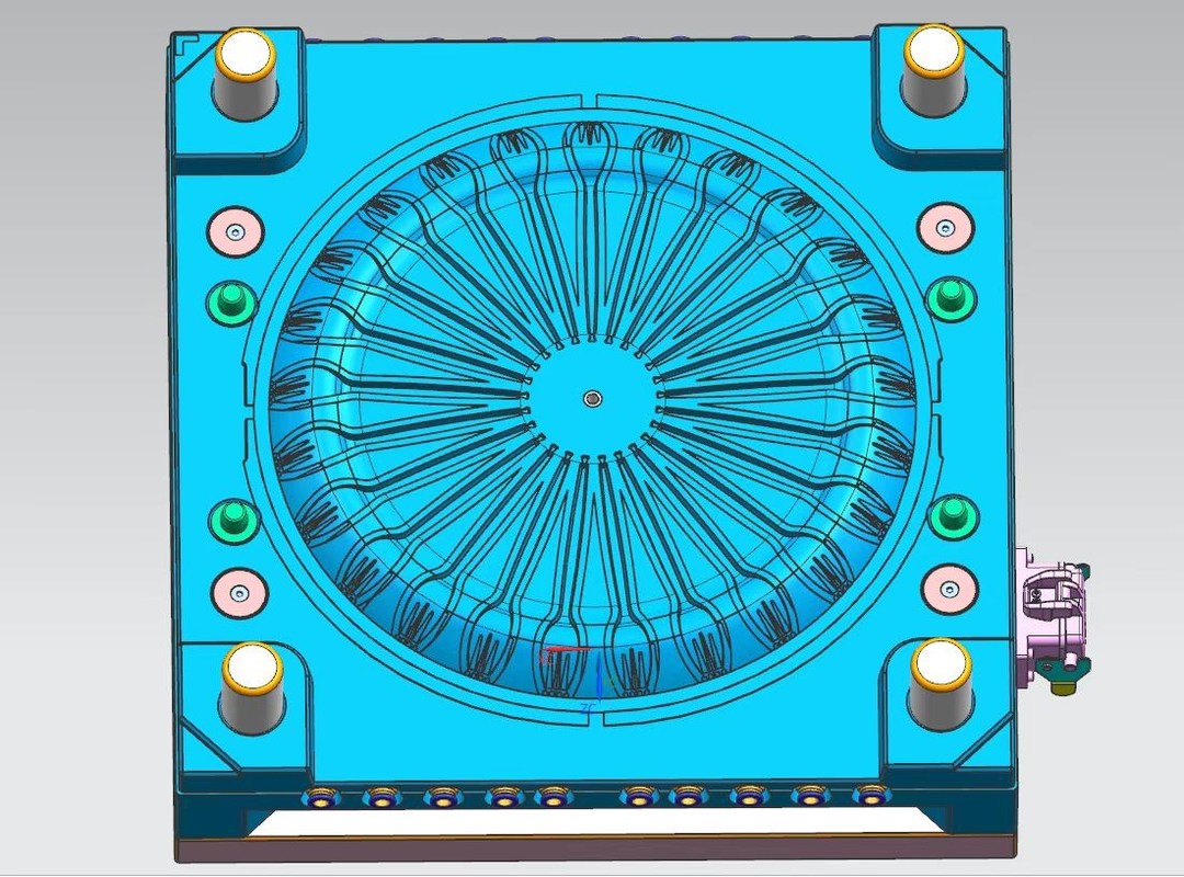 Automatic Drop 64cavity Plastic Injection Mould PP PS spoon/knife/fork mould