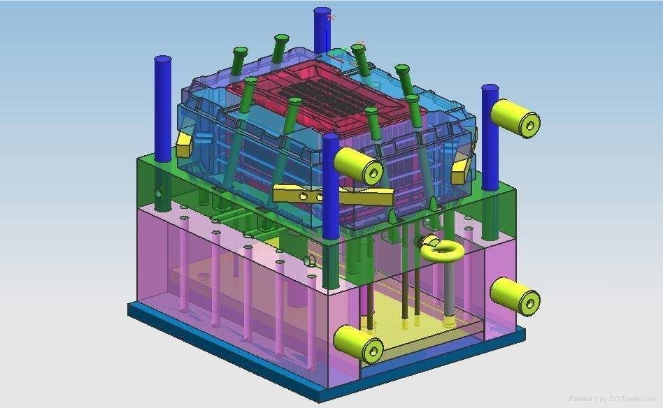 Fruit Crate Plastic Injection Mould Auto Drop Cold Runner for Lybia