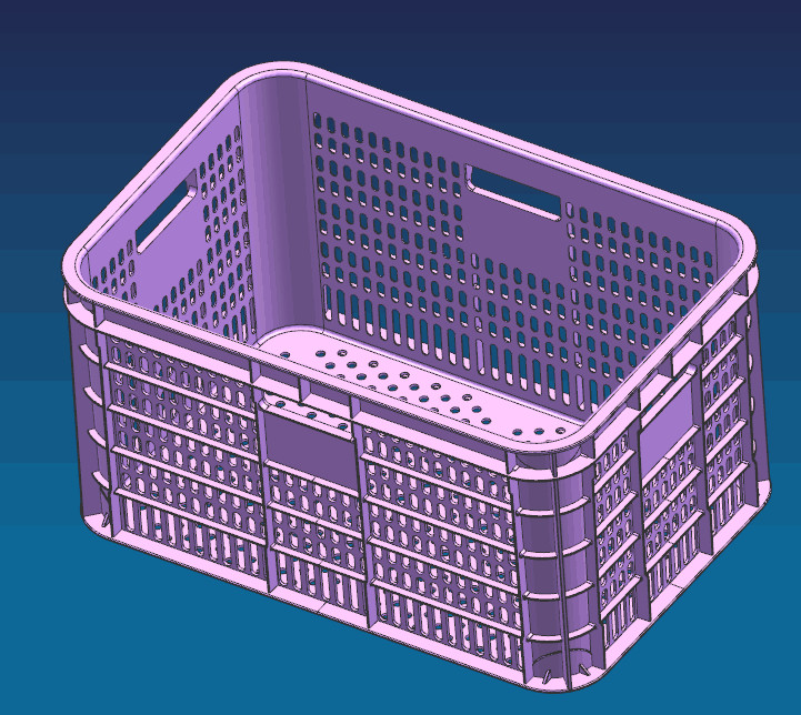 Fruit Crate Plastic Injection Mould Auto Drop Cold Runner for Lybia