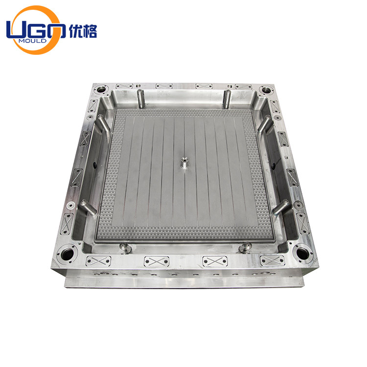 Square Table Plastic Injection Mould Rattan Table With Leg 2 Cavity Cold Runner