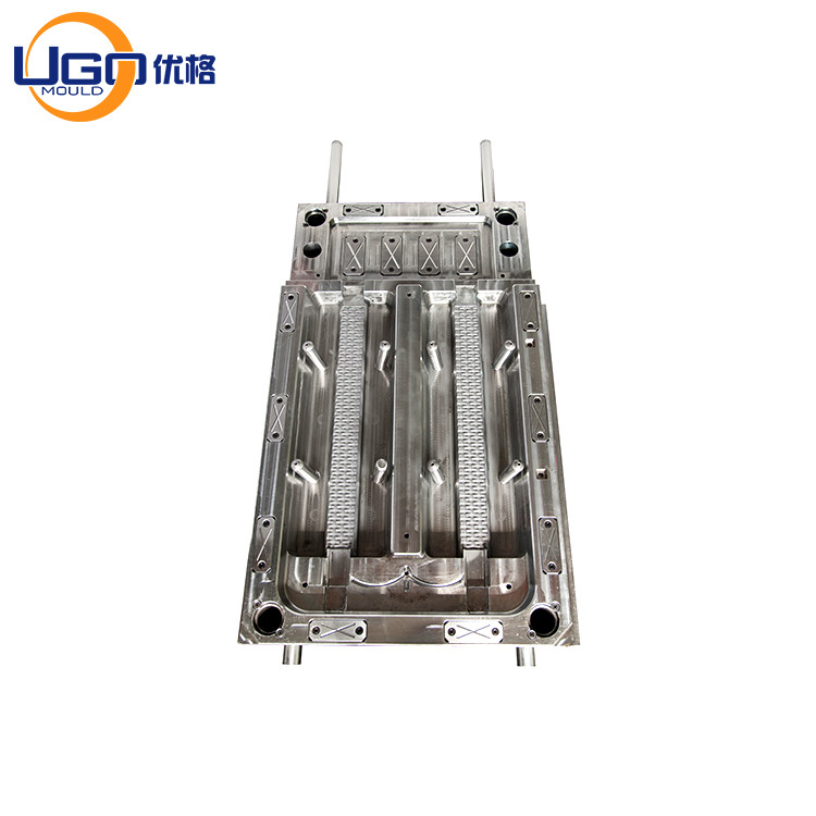 Square Table Plastic Injection Mould Rattan Table With Leg 2 Cavity Cold Runner